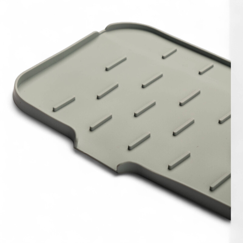 Alfombrilla silicona antisalpicaduras grifo cocina 37 cm x 14 cm Gris