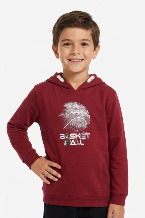 Buzo estampado BORDO