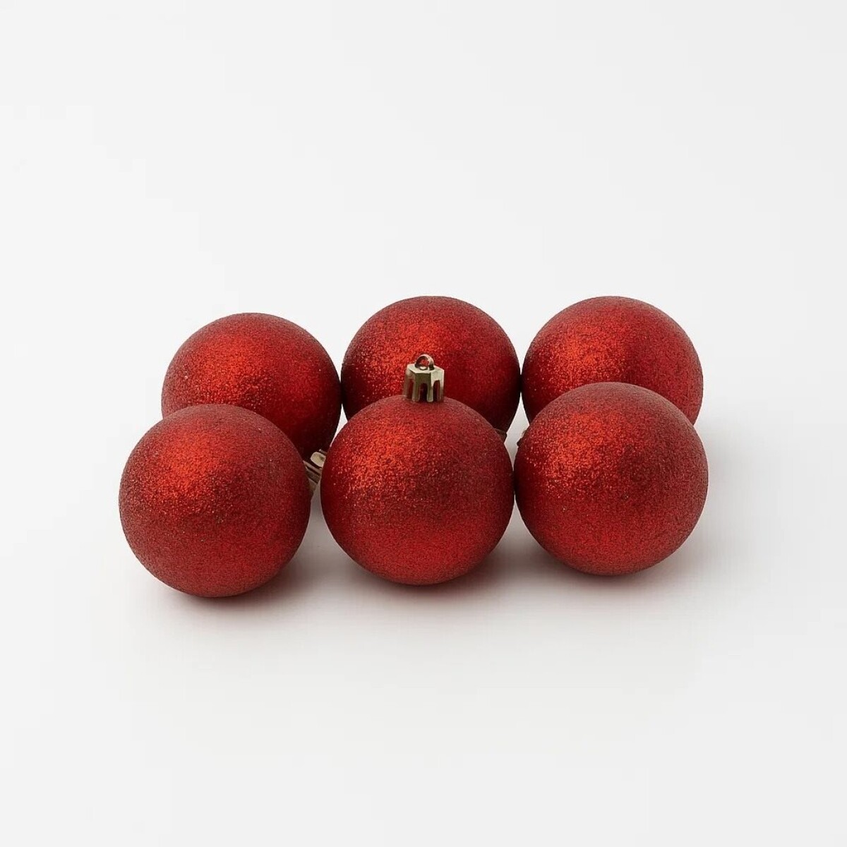 ESFERA CLEAR BEADS  6CM X 6 UNIDADES ROJO 