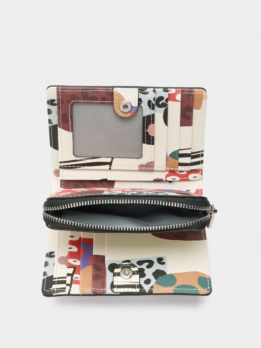 Cartera Con Textura Estampada multicolor