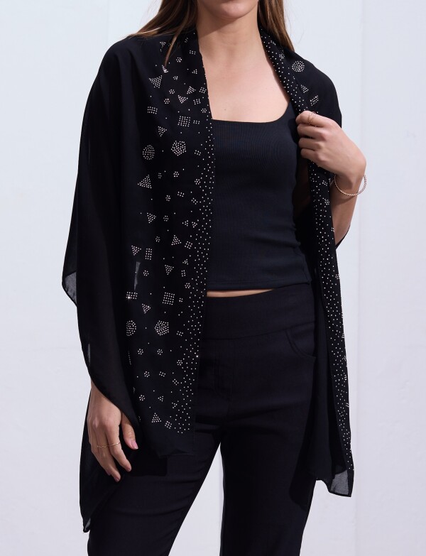 Pashmina Noche NEGRO/PLATEADO