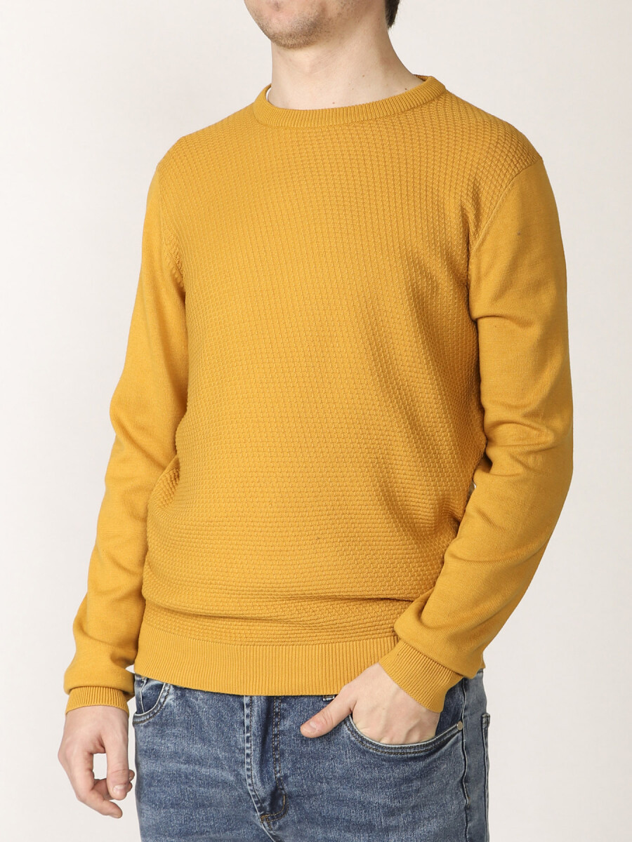 SWEATER HARRINGTON LABEL - Amarillo 