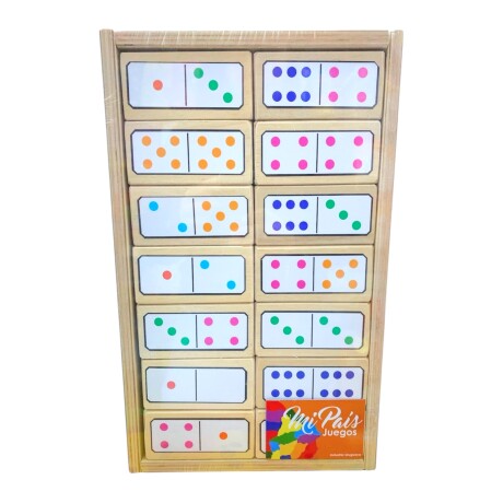 Domino de Madera Gigante Mi Pais Diseño Tradicional con Colores