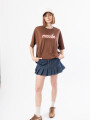 REMERA SWEET MINNIE MARRON