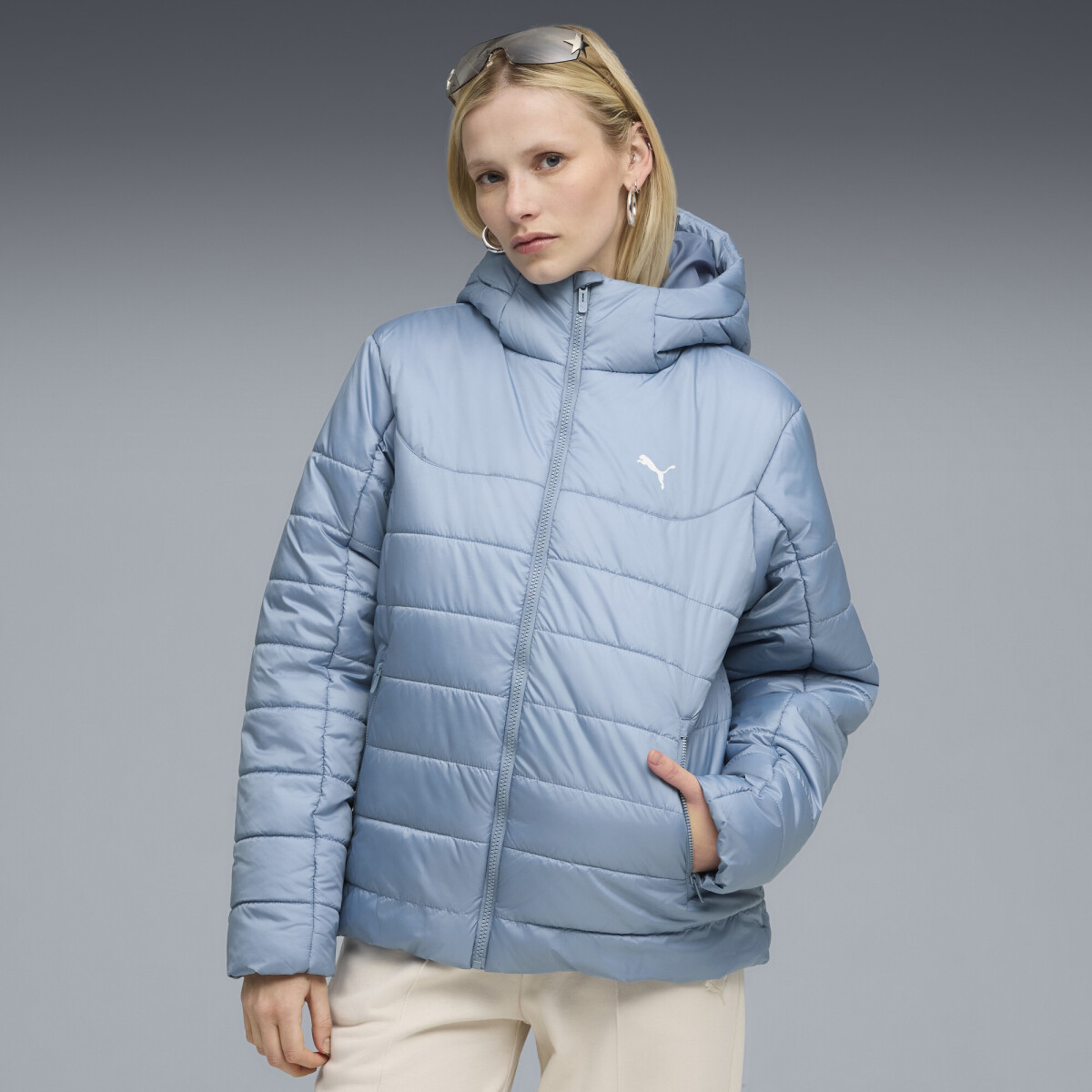 ESS Hood.Padded Jkt.68523134 - Celeste 