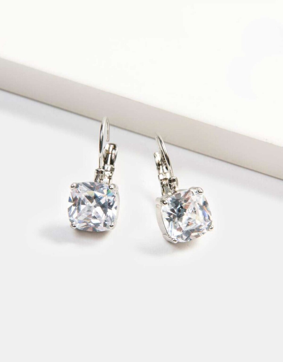 Aros Cortos Cubic - Cristal 