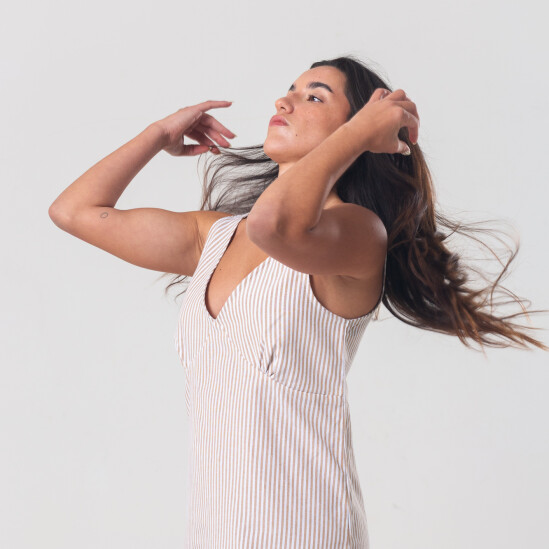 Vestido Pulau Ito Beige