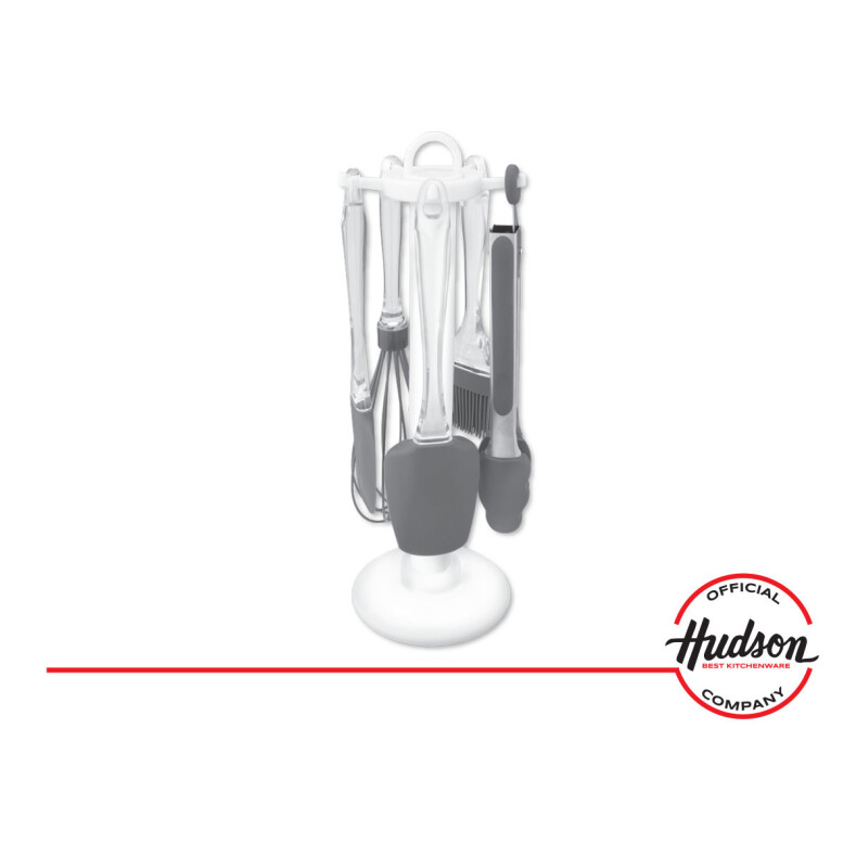 Set 5 Utensilios De Silicona Hudson Base Colgante Set 5 Utensilios De Silicona Hudson Base Colgante