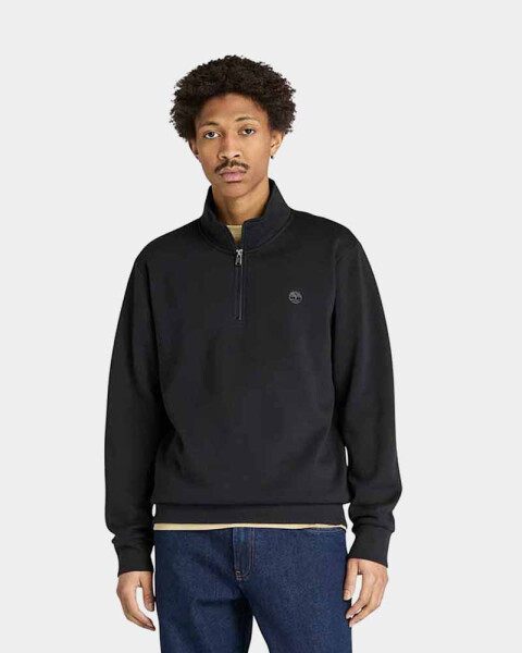 Polera Oyster River 1/4 Cierre Hombre Black
