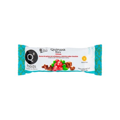 Barra de Quinua Chocolate y Arándanos 20 g Q Foods Barra Quinoa Choco Arand Qfood