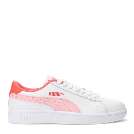 Championes de Mujer Puma Smash V2 W Blanco - Rosado Salmon