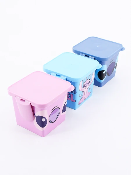 CONTENEDORES X 3 STITCH Y ANGEL MULTICOLOR