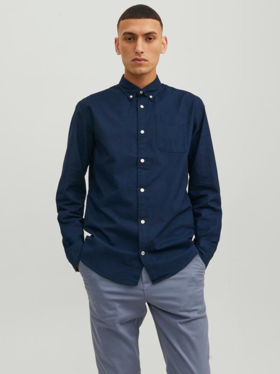 Camisa Oxford Clásica Slim Fit - Navy Blazer 