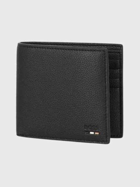Hugo Boss - Billetera en piel sintética granulada, RAY 0