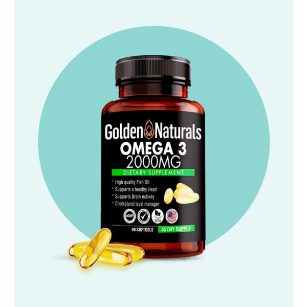 Omega 3 2000 mg | 800 EPA + 600 DHA | 90 Softgels Golden Naturals Omega 3 2000 mg | 800 EPA + 600 DHA | 90 Softgels Golden Naturals
