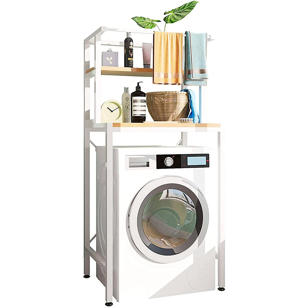 Organizador Sobre Lavarropas 2 Estantes Blanco 152 cm - BLANCO 
