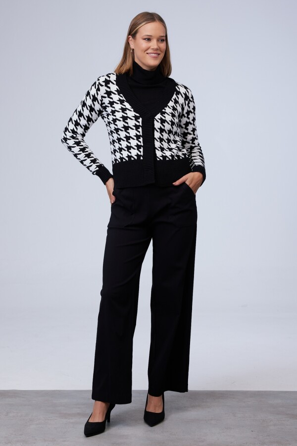 Cardigan Gales BLANCO/NEGRO