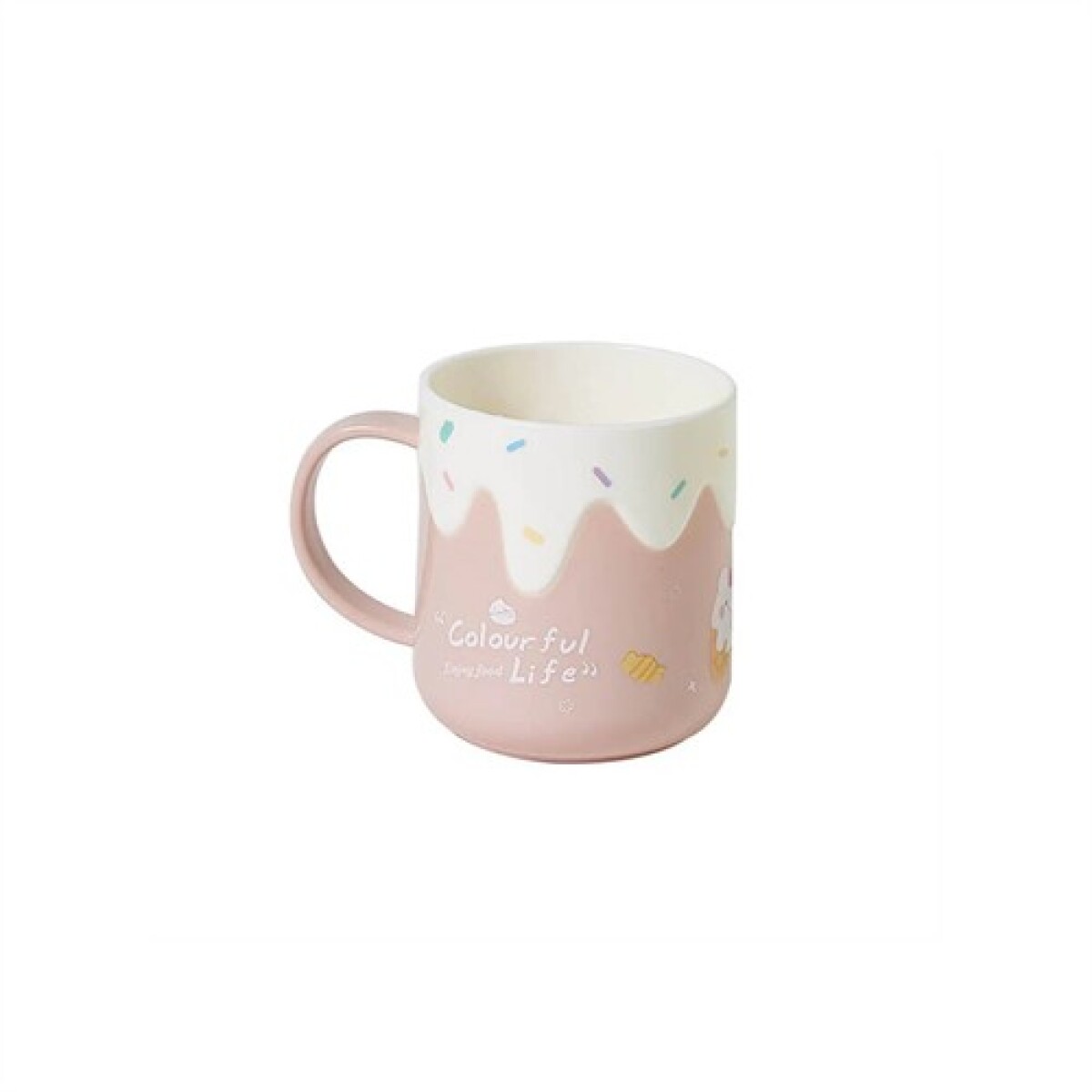 Vaso taza escolar helado - Rosado 