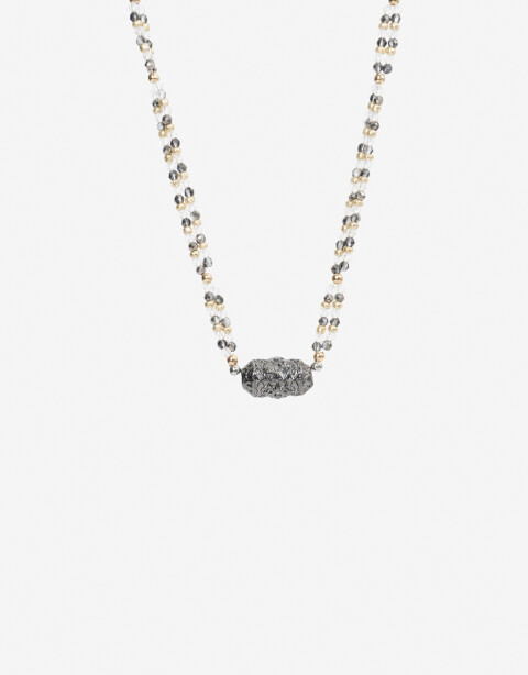 Collares Cortos Folk Collar Corto Boho Beads - Plateado Antique Silver