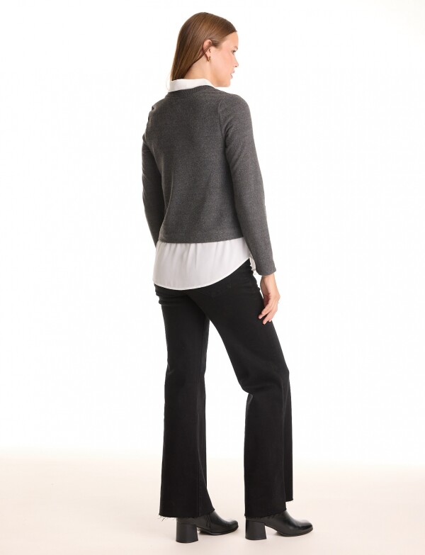 Buzo & Camisa GRIS OSCURO