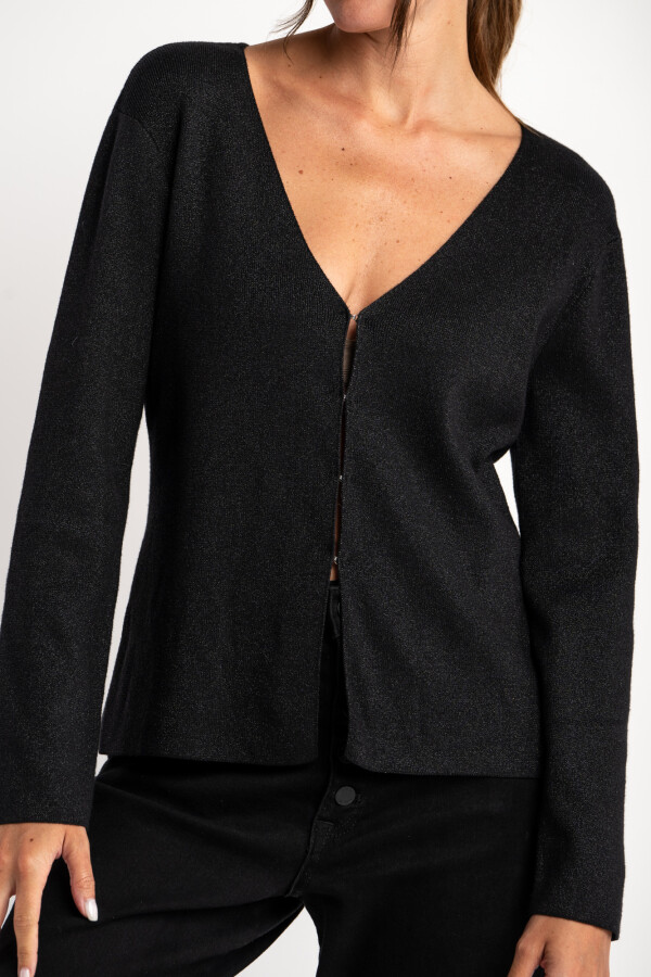 Cardigan Lurex Negro