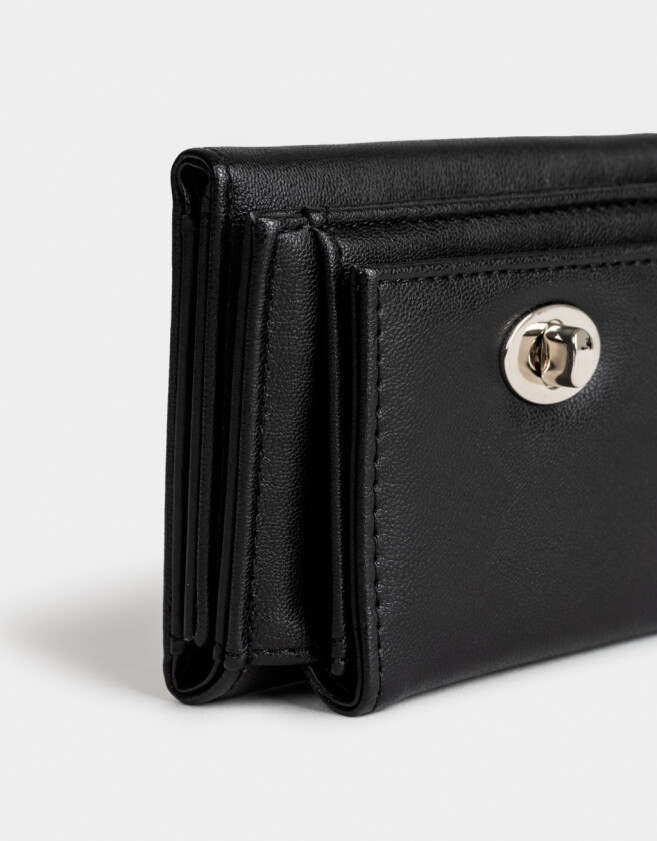 Billetera Billetera Solapa - Negro