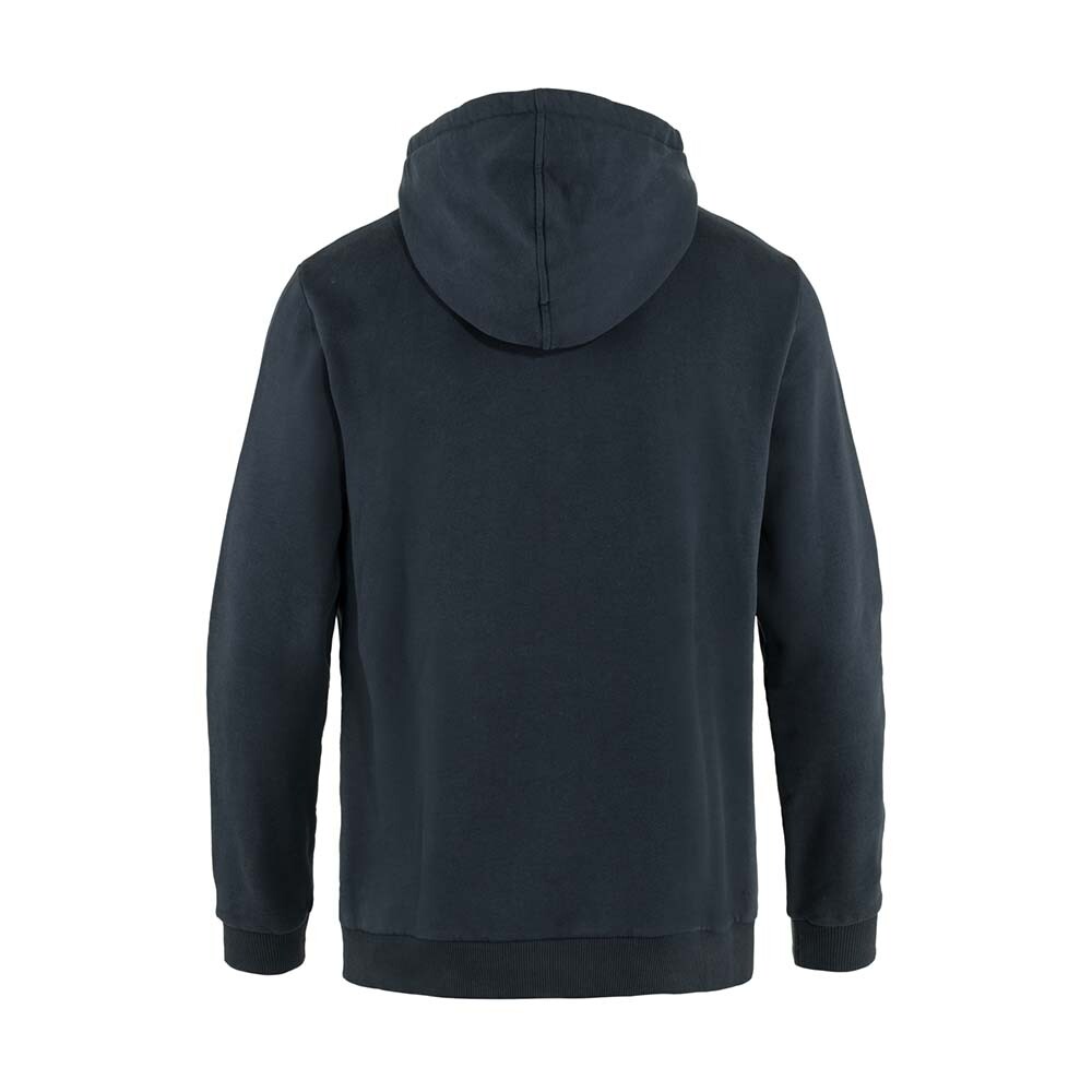Fjällräven Logo Hoodie - Hombre Dark Navy