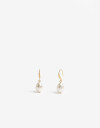 Aros Colgantes Cortos Perlas Aros Colgantes Cortos Perla - Dorado Oro Amarillo