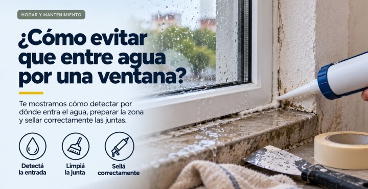 ¿Cómo evitar que entre agua por una ventana?