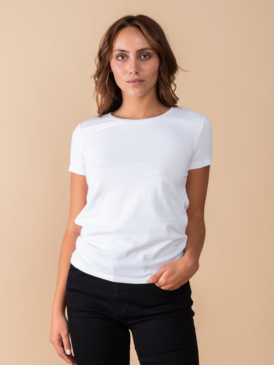 Camiseta manga corta stretch - Blanco 