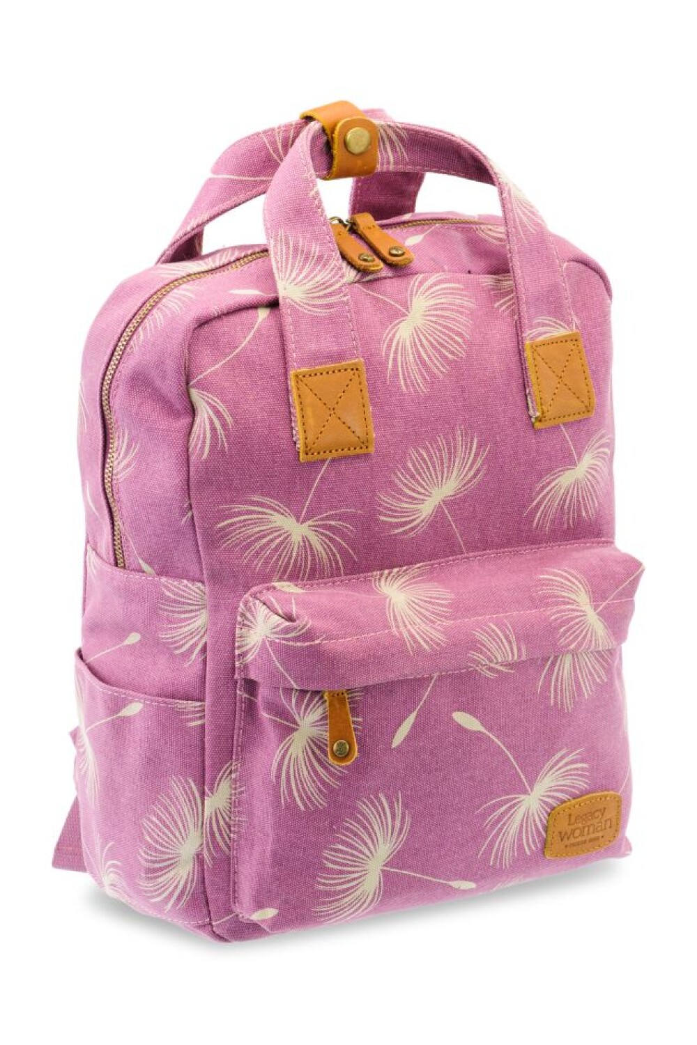 MOCHILA DE LONA ESTAMPADA Rosado