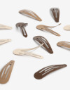 Horquillas Set Acrilico Set De Hebillas Tic Tac - Marron Beige