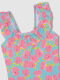 Bañador Estampado Flores Turquesa Brillante