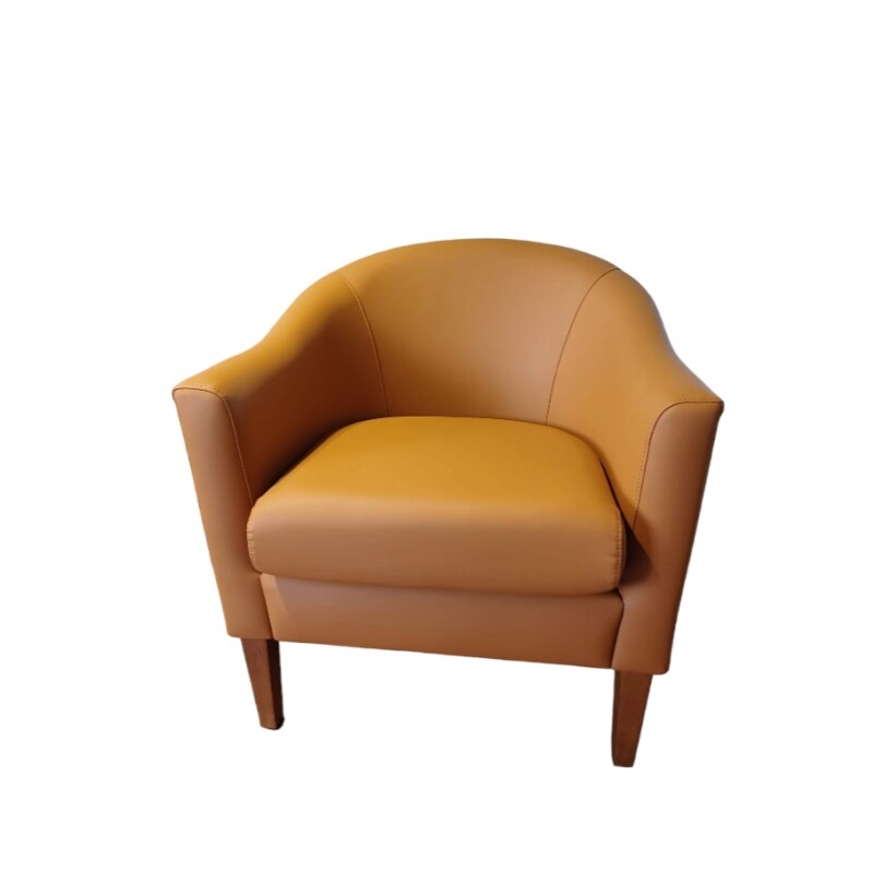 POLTRONA MADERA CLARA - TAPIZADO EN PU TOSTADO POLTRONA MADERA CLARA - TAPIZADO EN PU TOSTADO