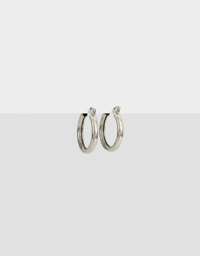 Aros Argollas Metal Argollas De Metal - Plateado