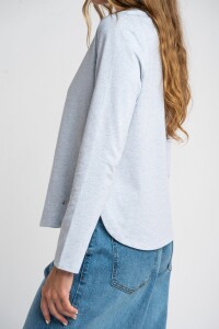 Remera Algodón Elastano Gris Melange