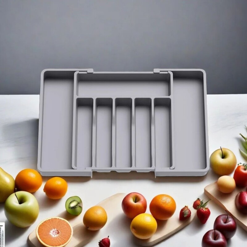 Cubiertero Organizador Cubiertos Extensible Cajon Cocina Gris Cubiertero Organizador Cubiertos Extensible Cajon Cocina Gris