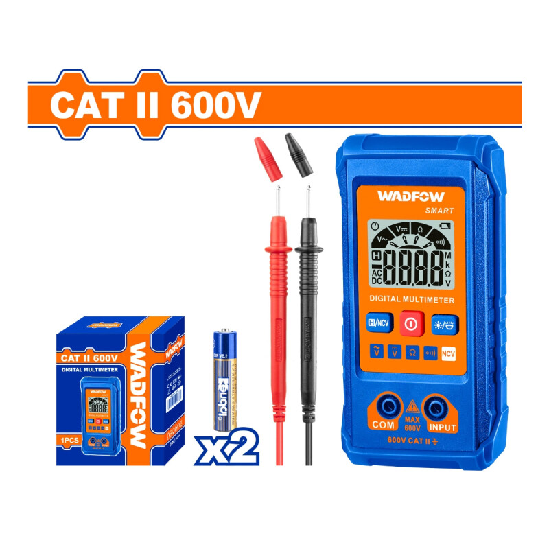 TESTER MULTIMETRO DIGITAL 600V WADFOW WDM1502 TESTER MULTIMETRO DIGITAL 600V WADFOW WDM1502