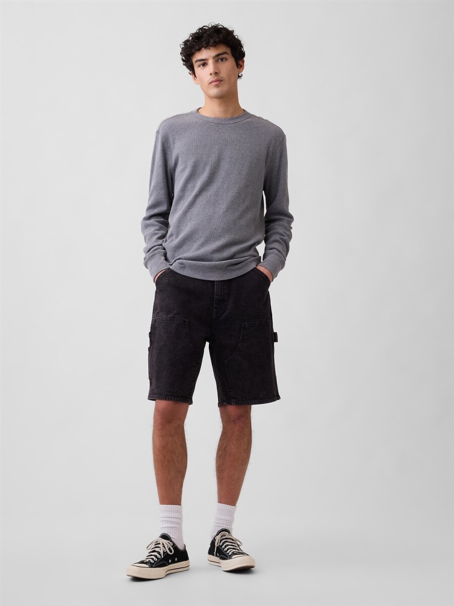 Bermuda De Jean Carpenter Hombre - Washed Black 