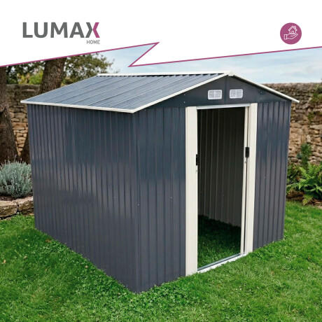 Caseta Galpon Jardin Lumax shrops Gris Oscuro 270x313x214 Caseta Galpon Jardin Lumax shrops Gris Oscuro 270x313x214