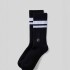 Medias The Everyday Crew Unisex Black / Classic White Stripe