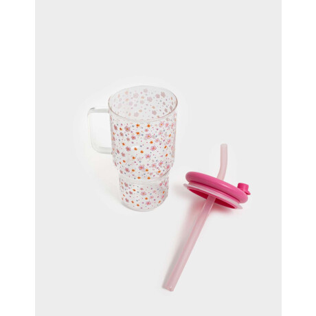 Vaso De Vidrio Estampado Combinacion Multicolor