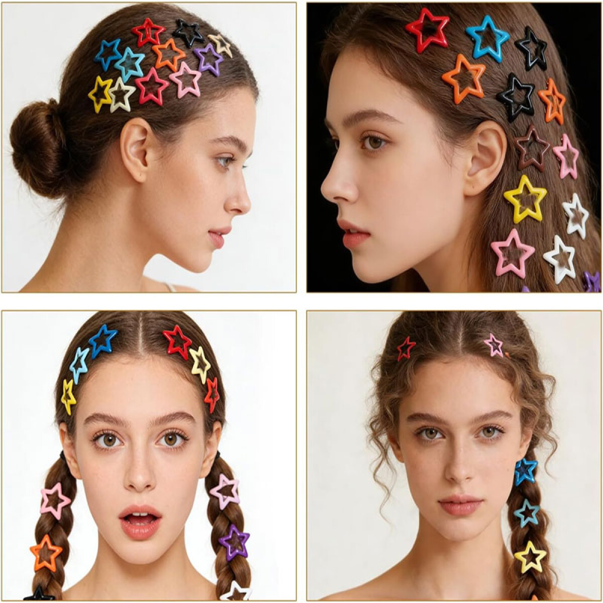 Broches pinzas para el cabello estrellas - Broches Pinzas Para El Cabello Estrellas 