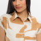 Camisa estampada tostado