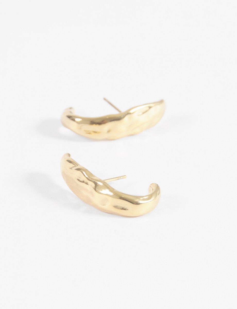 Aros pasantes acero machacado - dorado 
