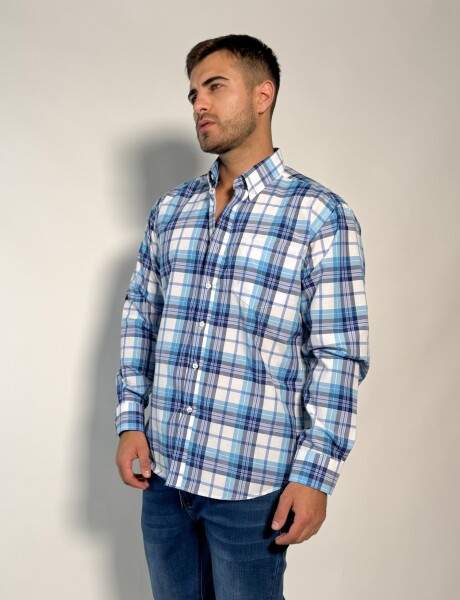 Camisa a cuadros Calisto Azul
