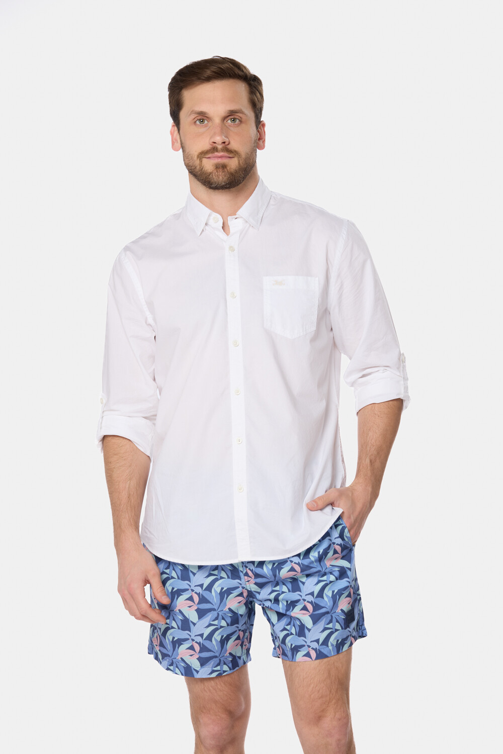 SHORT DE BAÑO ESTAMPADO Marino