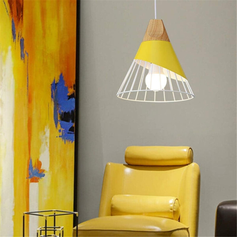 Lampara Nordica Conica Metal Y Madera Columbus Lampara Nordica Conica Metal Y Madera Columbus