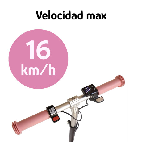 Monopatín Eléctrico Niños Gyroor H31 55kg 150W RGB 16km/h BT Rosa