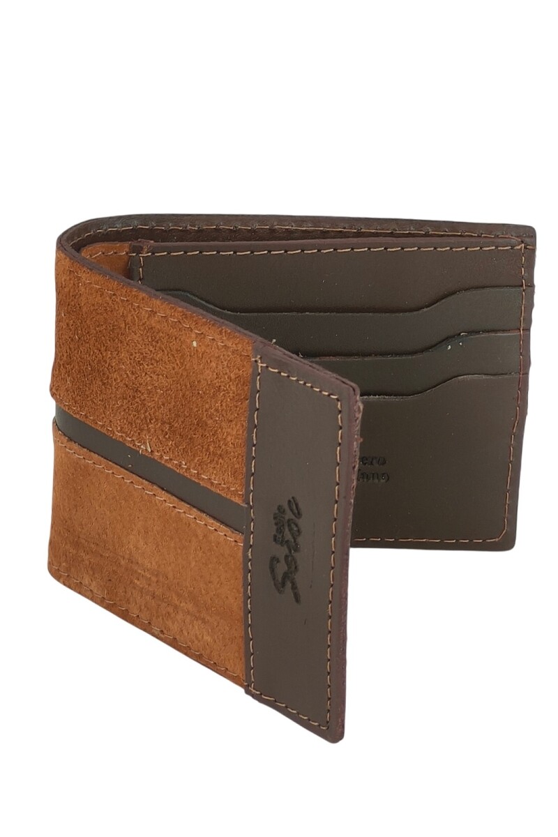 Billetera de cuero al corte Oxido